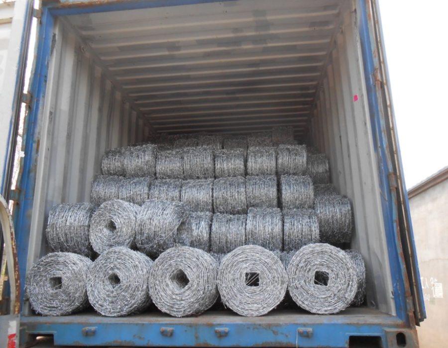 galvanized barbed wire